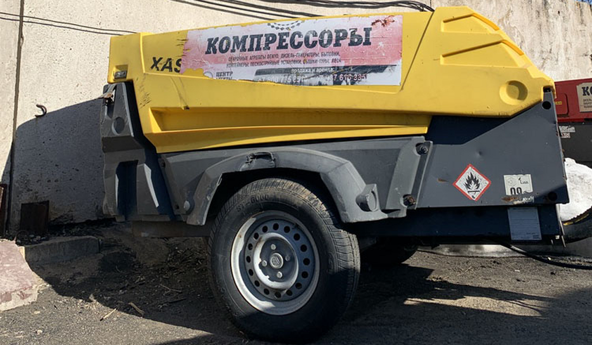 Дизельный компрессор Atlas Copco XAS 97, 5,3 м3/мин, 7 бар, б/у